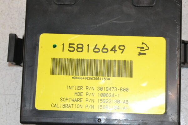 2007 Chevrolet Tahoe SRX Door Liftgate Control Unit Module 15816649