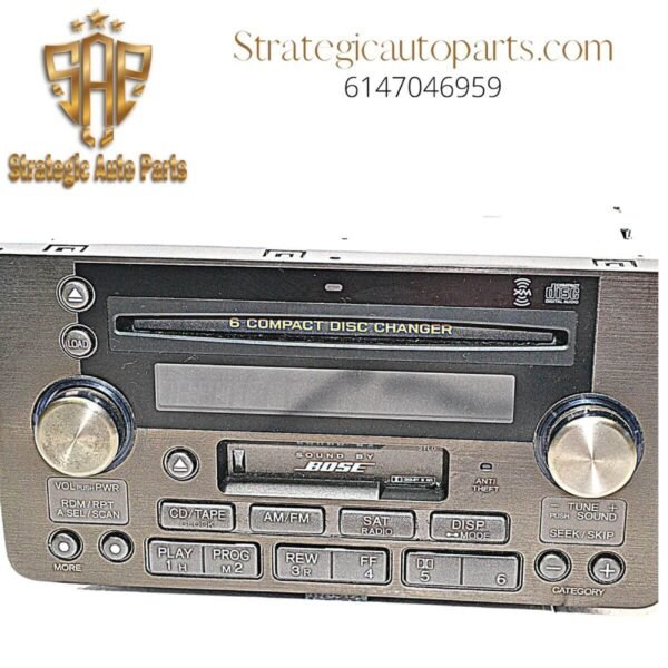1990-2004 Acura Rl 6 Disc Changer Radio Bose Stereo AM FM 39101-Sz3-A713-M1