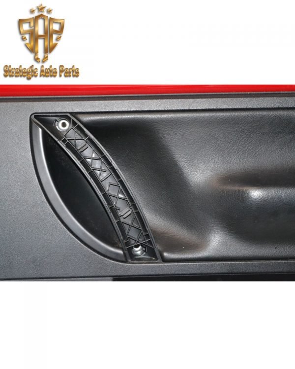 1998-2008 Volkswagen New Beetle Convertible Driver & Passenger Door Panel Set Red/Black Leather 1C0-868-107-B-MBX