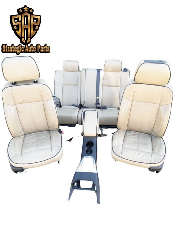 2004-2012 Hummer H3 Front & Rear Seats TV/ Headrests Leather Tan 89041536
